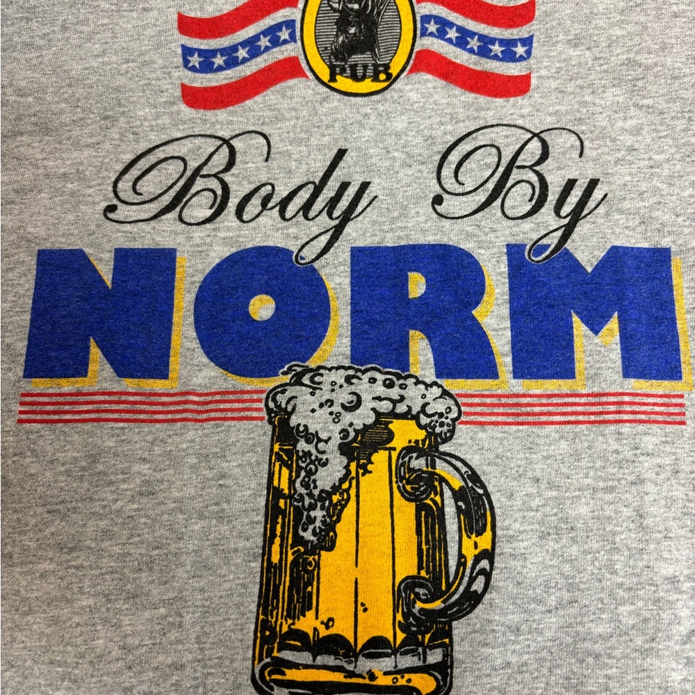 Vintage 2002 CHEERS Body By Norm BULL FINCH PUB BOSTON Massachusetts 🍺 NORM!